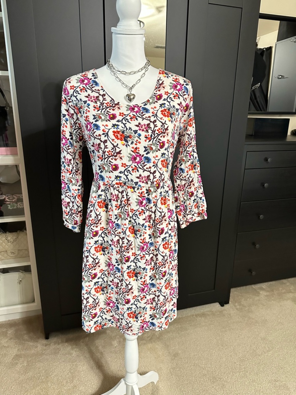 Old Navy Floral Knee Length Dress L